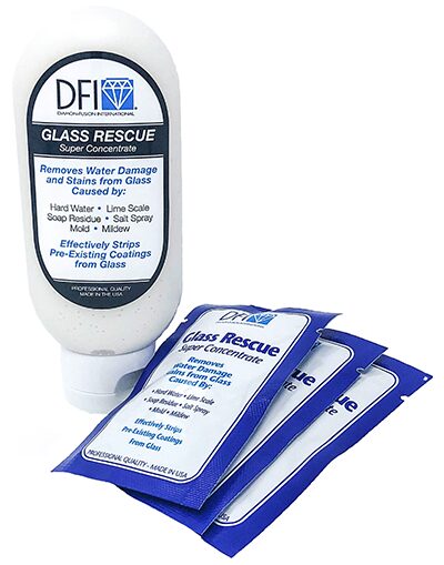Glass Rescue, a hard water stain remover