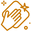 Icon of a hand wiping something