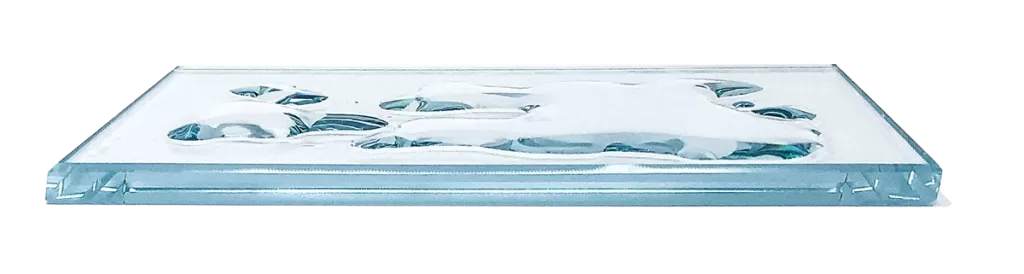 Graphic showing how Diamon-Fusion glass railing cleaning treatment repels water